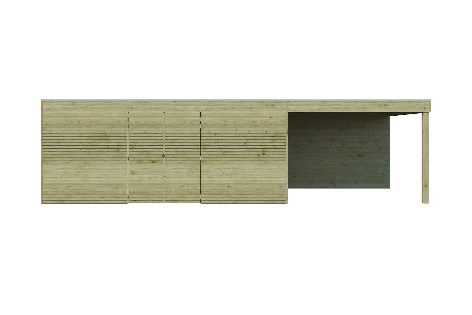 Woodlands Blokhut QB Groen Geïmpregneerd 810 x 300 cm - Afbeelding 1